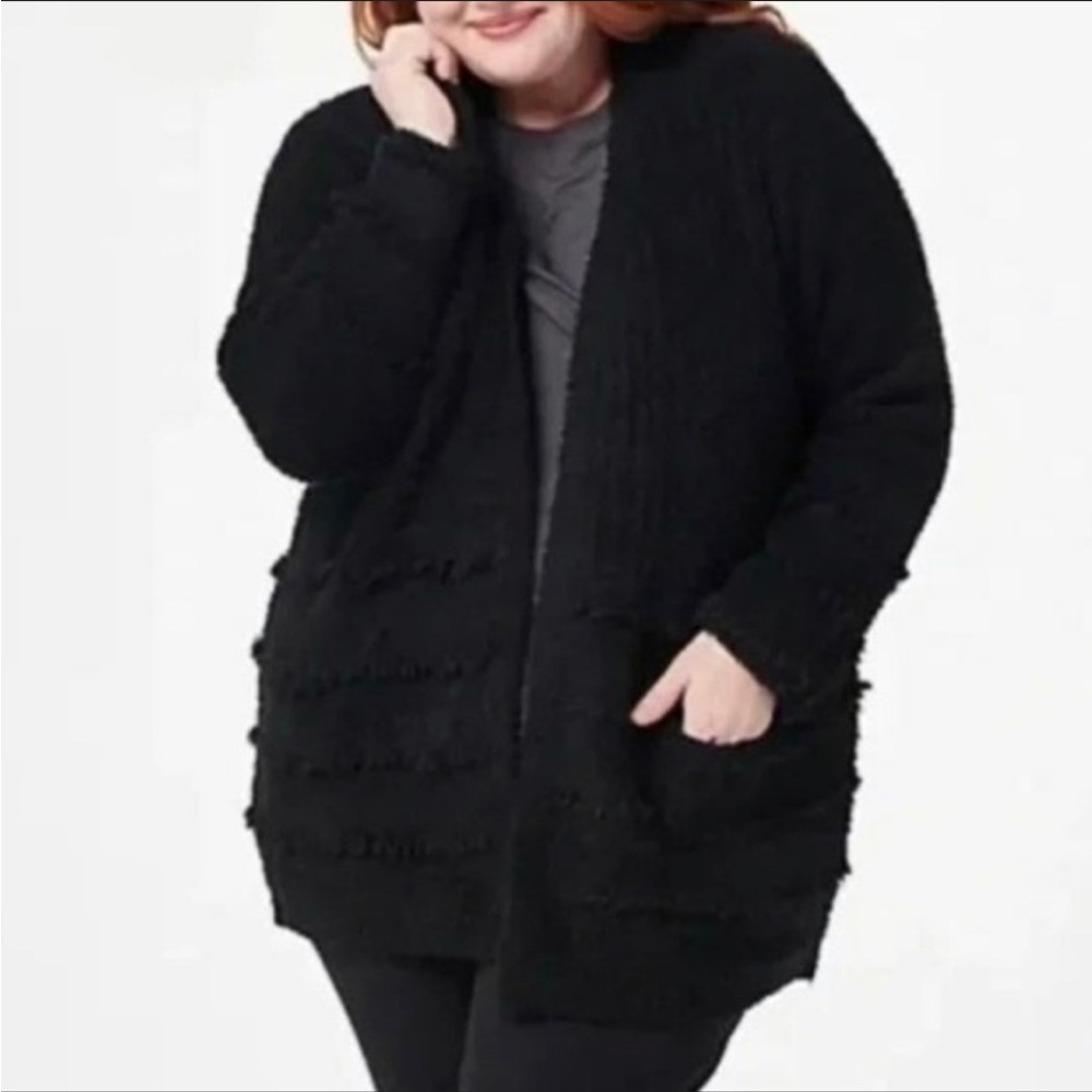 Barefoot Dreams Black Cardigan Sweater